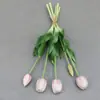 5 Buquês Amarrados à Mão, Tulipas Simuladas, Látex Pe Silicone Toque Hidratante, 5 Buquês de Tulipa, Decoração de Casa
