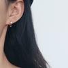 Pendientes de aro con circonitas circulares simples 2022, nuevos, elegantes y a la moda, con hebilla de oreja de nicho, joyería para las orejas, sencilla y elegante que combina con todo.