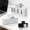 Tomada de Parede para Exportação Brasileira com 3 Tomadas, Padrão Brasileiro, Régua de Tomadas Adaptadora 1 para 3 com USB Tipo-C
