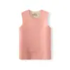 Chaleco Cálido Infantil de Lana y Seda, Estilo Otoño e Invierno, Ropa Interior para Niños, Protección Térmica para la Barriga de Niñas Pequeñas, Chaleco con Parche de Felpa
