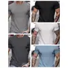 [Algodão T Tamanho Europeu] Cruzamento Europeu e Americano Liso Cor Pura Modal Gola Redonda Manga Curta Uniforme Impresso para Grupo de Publicidade