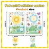 8 Insectos de Jardín de Dibujos Animados Haz una Cara Pegatinas que Cambian de Cara Manualidades DIY Tarjeta Pequeña Decoración para Funda de Teléfono Móvil Transfronterizo