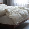 Juego de Cama de Algodón Puro Estilo Japonés Lavado Estilo Homestay Muyin Clase A Algodón Crudo de Cuatro Piezas para Dormir Bebé Desnudo