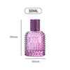 En stock botella de perfume de vidrio de piña de 50 ml con tapa de rosca botella de spray portátil cosméticos de viaje decantador de perfume