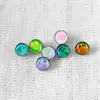 F136 Aleación de Titanio Piercing en la Lengua Stud Espiral Interno para Oreja Stud para Hélice de Oreja Gota de Aceite Degradado Stud para Hélice de Oreja G23 Titanio Joyería para Piercing en el Labio Adorno para la Lengua