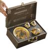 Juego de Té de Lujo Ligero Chapado en Oro Tetera Olla Huevo de Dragón Una Dos Tazas de Té Traje de Juego de Té Regalo para Ancianos