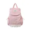 Mochila con Cordón de Lunares y Lazo para Mujer, Estilo Universitario, Bolso para la Escuela y el Trabajo, Mochila Pequeña Casual de Viaje 2026