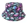 Sombrero de Pescador Creativo Estampado de Doble Cara 100% Algodón para Hombre y Mujer Casual al Aire Libre Protección Solar Sombrero para el Sol Popular en Internet Combinación Perfecta Sombrero de Cubo