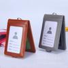 Porta-Cartões conjunto de certificados multifuncional porta-crachá de trabalho porta-crachá de identificação de couro porta-cartão bancário porta-cartão de ônibus