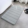 Alfombra de piso de esponja gruesa con estampado de comercio exterior, acolchada, de vellón coral, absorbente para baño, de látex de color sólido, para puerta