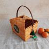 Caja de regalo de bambú para bodas y cumpleaños, cesta de almacenamiento de bambú, cesta profunda, cesta Zongzi, cesta pequeña de bambú, cesta vacía.