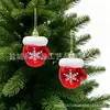Decorações de Natal boneco de neve de plástico saco de presente donuts para idosos cogumelo em forma de muleta decoração de árvore de Natal pingente