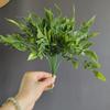 Capim Sintético em Tufo com Pó e Capim Rico de 5 Cabeças Materiais para Arranjo de Flores para Casa Escandinava Sala Modelo Planta de Natal do Exterior Capim