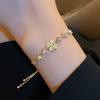 Pulseira Europeia e Americana de Moda Transfronteiriça Esmeralda Camada Dupla Joias Femininas Senso de Alta Qualidade Verão Nicho Personalidade Pulseira Versátil