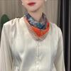 Nova moda primavera e outono proteção para o pescoço colar lenço moda lenço pequeno elegante versátil lenço fino sucção magnética lenço quadrado pequeno