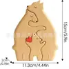 Familia de Osos de Madera Transfronteriza Abrazo Corazón Oso Regalo de Acción de Gracias Día de la Madre Manualidades Creativas de Madera Adornos