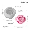 Molde de Silicona con Forma de Corazón de Flor 3D, Tulipán, Rosa, Peonía para Mousse, Pudín, Chocolate, Pastel de Luna y Aromaterapia