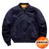 Item Popular de Exportação Transfronteiriça Jaqueta Piloto Ma-1, Unissex, Gola Baseball, Acolchoada e Espessa, Nylon Impermeável