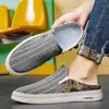 Sapatos Masculinos Meio Arrastão Senso de Design Nicho Esportivos Casuais Tênis Vazado Respirável Confortável Leve Preguiçosos Slip-on Chinelos