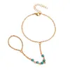 Accesorios de Pulsera Creativos Elegantes de Nicho Europeos y Americanos para Mujeres Pulsera Esclava de Moda Cadena de Cuentas de Circonita Cúbica Pulsera para el Dedo