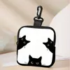 Porta-moedas Estampa Três Gatos Pretos, Bolsa de Armazenamento Impermeável em Couro Sintético com Zíper, Mini Bolsa Multifuncional para Fones de Ouvido