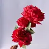 Flor de Simulación Decoración Floral de Boda Dalia 3 Peonías Hogar Venta al por Mayor Sala de Modelos 3 Peonías Completamente Abiertas