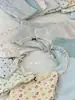 8003 Conjunto de Pijama para Niña 26 Principios de Otoño Nuevo Tejido de Punto Elástico Top y Pantalones de Bebé Niña Otoño Estilo Coreano Floral Cálido