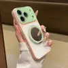 Soporte de Espejo Cross360 Compatible con iPhone18Promax Apple 17 Funda de Teléfono Acrílico con Bloques de Color 15/16
