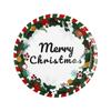 Set de Platos y Vajilla Desechables de Papel Estilo Europeo y Americano para Nochebuena Decoración con Stickers de Nochebuena Venta al por Mayor
