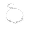 Pulseira de Prata de Lei S999 com Zircônia Laço Luxo Acessível Doce Feminina Trevo de Quatro Folhas Coração Pulseira Joias Atacado