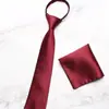 Corbata casual de hilo de poliéster teñido para hombre, corbata de boda para novio, corbata de puntos al por mayor, corbata de 7.5 cm para hombre
