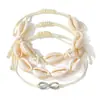 Conjunto de Pulseiras Estrela do Mar e Concha Estilo Casual Moda Verão Acessórios Essenciais para Viagem e Praia Joias para Mulheres