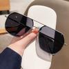 Gafas polarizadas grandes que cubren el rostro, gafas de sol retro personalizadas, gafas de sol de alta calidad para mujer, gafas de sol de moda estilo coreano para hombre, a prueba de rayos UV, cara sencilla