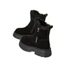 Botas de neve de pelúcia estilo Nordeste em couro macio para mulheres, nova coleção de inverno 2026, com acolchoamento extra espesso, forradas com fleece, com aumento de altura e quentes, estilo Martin