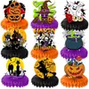 Série de decorações de favo de mel com tema O Estranho Mundo de Jack para festas de fim de ano, decorações 3D de favo de mel para mesa, decorações de Halloween