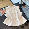 Garantía de Calidad Seda Real Reductor de Edad Madre Nuevo Estilo Chino Estilo Nacional Nuevo Estilo Botón de Rana Cuello Alto Chaleco Retro Chaleco Mujer Primavera Otoño