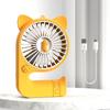 Ventilador de Mano USB Pequeño Recargable Portátil de Escritorio Mini Dibujos Animados Lindo Ligero Ventilador Pequeño