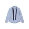 Nueva Camisa de Hombre de Estilo Coreano Otoñal, Estilo Perezoso, Diseño de Corbata Rayada Texturizada Plisada, Holgada, Casual, Versátil
