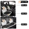 Conjunto de Três Peças de Almofadas para Assento de Carro Desenho Animado, Adequado para Todas as Estações, Peça Única Meio Coberta, Respirável, Capa de Almofada Fofa para Banco Traseiro, Verão e Inverno