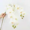 Flores Artificiais Biónicas Phalaenopsis, Arranjos de Flores Artificiais, Arte Floral de Luxo Leve, Arranjos de Flores de Mesa, Decoração de Sala de Estar para Casa, Peças Decorativas, Buquês