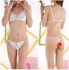 Lingerie Sexy Sutiã Conjunto de Pijama Sexy Renda Bikini de Três Pontos com Abertura no Gancho Tanga Conjunto de Duas Peças 068