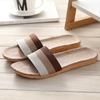 Pantuflas Universales de Lino para Cuatro Estaciones para Mujer, Pantuflas Silenciosas Ligeras para el Hogar con Suelas Gruesas Suaves, Pantuflas de Madera para Parejas al por Mayor