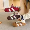 Sapatos Femininos 2025 Inverno Novo Estilo Veludo Leve Tênis Esportivo Forrest Gump Feminino Retro Aumento Sapatos Plataforma de Solado Grosso Bk862-1