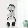 Soporte de pared transparente para auriculares, soporte de exhibición para mando de videojuegos, soporte para mando, montaje en pared sin clavos