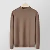Malha de Gola Alta Meia-Gola para Homens, Roupa Externa de Outono e Inverno, Tops Quentes para Homens e Mulheres, Malha Casual de Manga Longa para Usar por Baixo