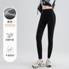 Leggings Cropped Femininas Finas de Algodão Canelado Sem Costura de Cintura Alta para Primavera e Outono Tamanho Plus