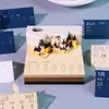 Casa del Árbol Compañero Escultura de Papel Calendario Altavoz Bluetooth Decoración de Escritorio Bloc de Notas 3D Regalo Cultural Creativo