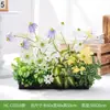 Hc-Cd3 Arreglo de Macetero de Flores de Planta Verde Simulada Combinación de Partición de Plantas Decoración de Paisajismo con Flores Artificiales Flores Falsas