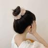Anillo para el cabello con flor bordada, romántico, rosa y azul, de organza, para el cabello con intestino grueso, cuerda para el cabello roja de Internet, accesorios para el cabello para niñas