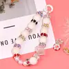 Contas Espaçadoras de Anel com Strass e Broca de Nova Moda Ondulada Contas Soltas Contas Perfuradas Corrente de Celular DIY Acessórios de Joias Atacado